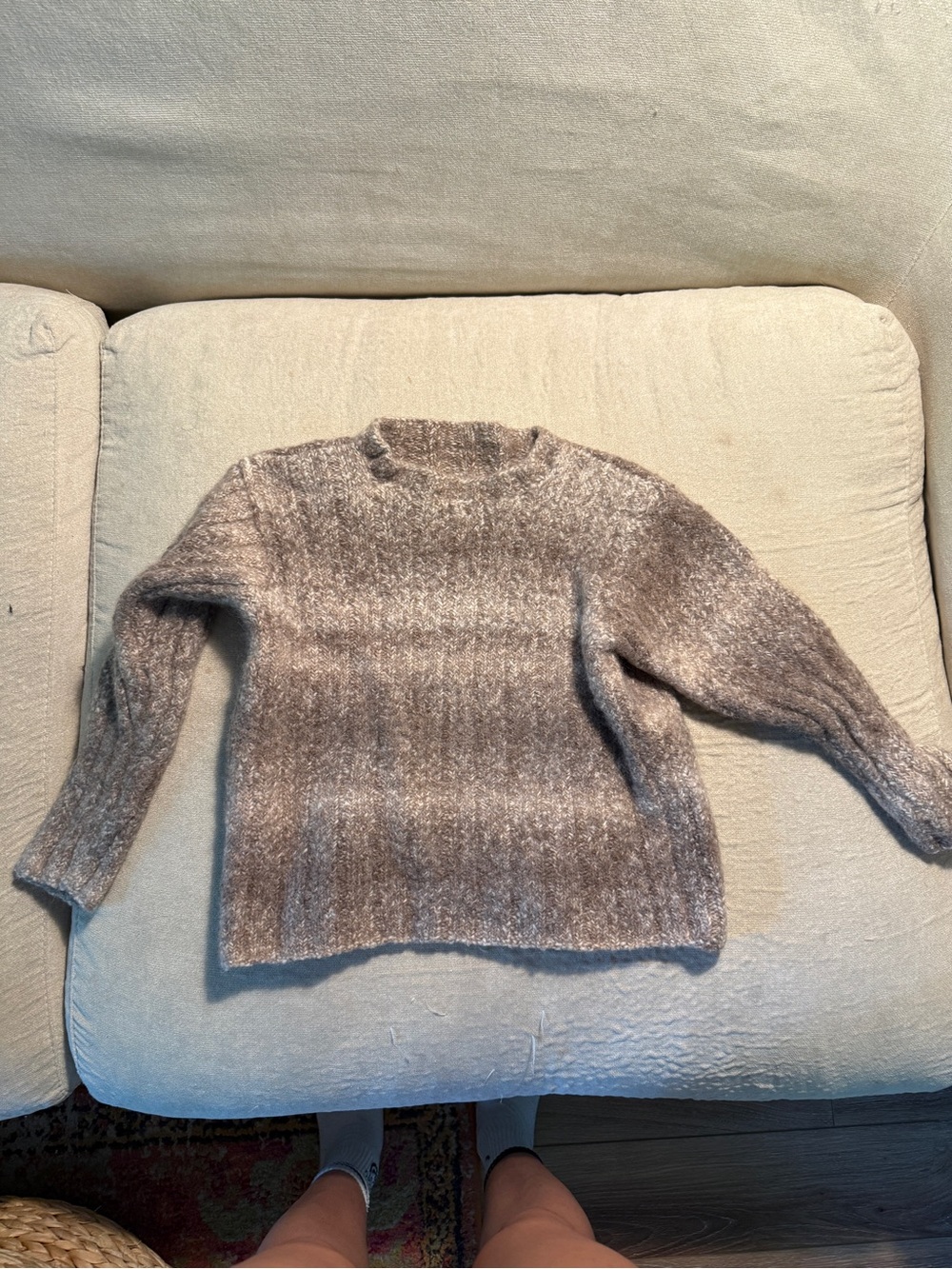 Cozy Chunky Knit Women's Sweater in Taupe